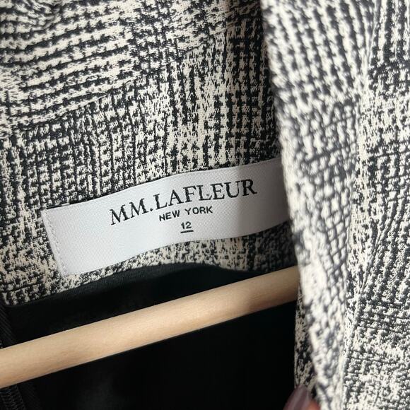 MM. LaFleur Womens The Aditi Dress 12 Black Cream Crackle Workwear Business - Picture 7 of 11